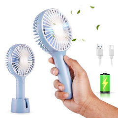 Gesto Portable Fan Rechargeable – USB Charging Hand Fan with 1200mAh Battery & 3 Speed Modes | Mini Fan, Small Fan, Handheld Fan – Ideal for Travel, Makeup, Kitchen | Women’s Personal Pankhaa - Pink