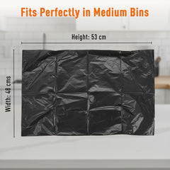 Amazon Brand - Presto! Garbage Bags | Large | 90 Count | 15 Bags X 6 Rolls | 24 X 32 Inches | For Dry & Wet Waste | Black