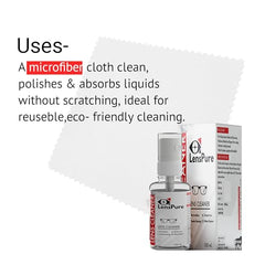 LensPure Lens Cleaning Solution | Perfect Lens Cleaner for Spectacles, Eyeglasses, Sunglasses, Camera Lenses and Binoculars- (200ml)