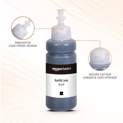Amazon Basics Compatible Ink Refill Kit for Epson L130,L360,L380,L361,L565,L210,L220,L310,L350,L355,L365,L385,L405,L455 and L485 Printers | Vivid Color Matching Multi-Color Pack(C/M/Y/Bk - 70g x 4)
