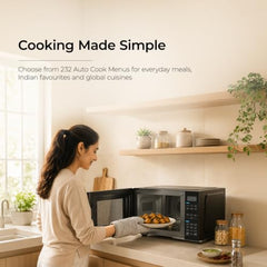 Midea 28 L Convection Microwave oven with Air Fry & Grill (MMOP03XA-ECSEBK) | 326 Auto cook menu | 900W | Child Lock