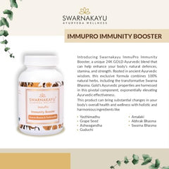 Swarnakayu 24k Gold Bhasma Immunity Booster, India's Exclusive Ayurvedic Wellness Product, Helps Boost Body's Natural Defence Mechanisms, Stamina, Strength, 100% Ayurvedic Ingredients - 30 tablets