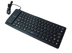 Crownish Portable Flexible Silicone Fordable Waterproof Wired USB Laptop and Tablet Keyboard