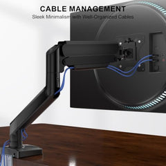 WALI Single Monitor Arm for 13-34 inch Screens (GSMP001N), Black