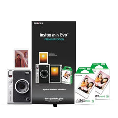 Fujifilm Instax Mini Evo Hybrid Camera Premium Edition with 20 Shots of instax Mini Instant Film - Black