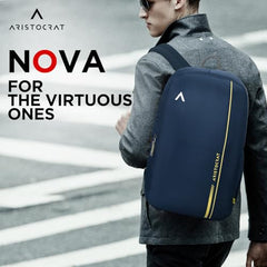 Aristocrat Nova 15L Laptop Backpack (15.6"), 2 Compartments, Dark Blue