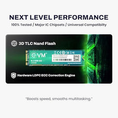 EVM 1TB M.2 SATA SSD 2280 | Internal SSD | Up to 550MB/s Read 370MB/s Write | Laptop Desktop Upgrade Storage | 5 Year Warranty (EVMM2/1TB)