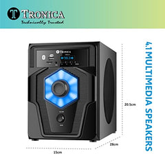 Tronica PS08 Premium Series 4.1 Digital 40W Bluetooth Home Theater System PenDrive FM Aux TV Compatible with All Function Remote