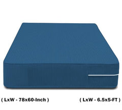HOMEKART Premium Cotton 220TC 78 x 72 x 8 King Size Double Bed Mattress Cover Protector with Zip/Chain|Provides All Around Protection - 1 pc Multicolor (Grey, 78 x 72 x 8)