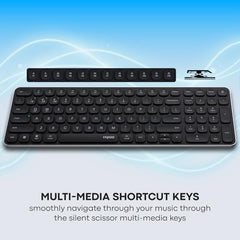 Rapoo 9010M Multi Device Wireless & Bluetooth Keyboard & Mouse Combo, White