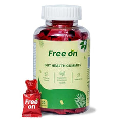 Free On Gut Health Probiotic Gummies, 60 Gummies, Natural Fruit Flavour