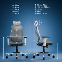 Vergo Transform Prime Ergonomic Mesh Office Chair, High Back, Lumbar Support, 2D Armrests, Synchro Tilt-Lock Recline, Heavy-Duty Metal Base, WFH/Study/Gaming (Black)