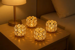 CentraLit Tealight Candle Holder Votives Bowl Iron Artware for Home Decoration, Christams Diya Diwali Decoration Lights Centerpieces for Wedding Home Party Table Decor (Gold (Pack of 10))