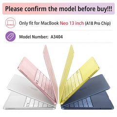 Verilux MacBook Neo Case Compatible A3404 13 Inch Transparent Hard Shell