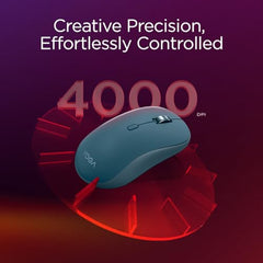 Lenovo Yoga Bluetooth Silent Mouse, 3 Level DPI Adjustment, 36 Month Battery Life, Bluetooth 5.3, 3 Device Paring, Whisper Quiet, Programmable Buttons, Smooth Finish, Luna Grey