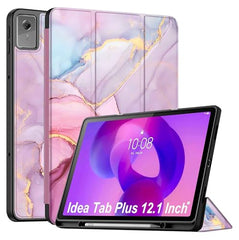 ProElite Cover for Lenovo Idea Tab Plus 12.1 inch 2025 case Cover, Soft Flexible Flip Case Cover for Lenovo Idea Tab Plus 12.1 inch 2025 [Recoil Series] - Black
