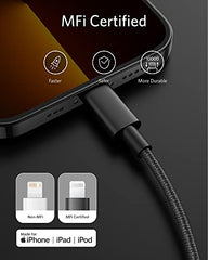 Anker New Nylon USB-C to Lightning Cable, 331 Cable, Fast Charging Cord (1ft, MFi Certified) for iPhone 13 13 Pro 12 Pro Max 12 11 X XS XR 8 Plus, AirPods Pro, Supports Power Delivery (Black)