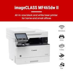 Canon imageCLASS MF465dw II - Monochrome Wireless Duplex Laser Printer with Print, Copy, Scan, Fax, Expandable Paper Capacity, 42 PPM