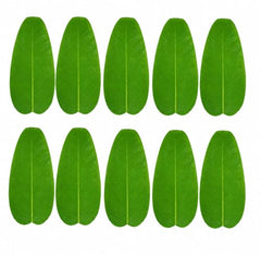 VRB Dec 20 Pcs Artificial Banana Leaf Decorative Leaves for Ganpati.Diwali,Navratri,Pooja,Wedding,Backdrop,Table Placemat,Reusable Banana Leaf Decor, Pack of 20 Pcs