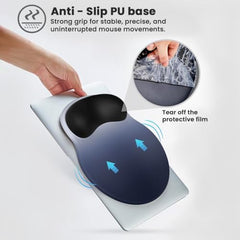 TECPHILE Mouse Pad Wrist Support with Massage Design, Ergonomic Dog Paw Mouse Mat, Pain Relief Memory Foam, Anti-Slip PU Base, Cushion Mousepad Wrist Rest for Gaming, Home, Office, Laptop, Computer