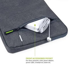 Lifini Water Resistant Laptop Bag Sleeve Case Cover for Men & Women with Charger Pouch Compatible for 15 Inch to 15.6" Inches Laptop Sleeve & Notebooks/MacBook, Office/College Laptop Bag (Grey)