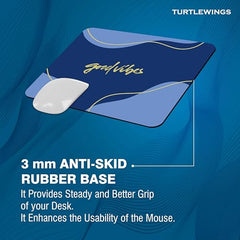 TURTLEWINGS | Mousepad | Inspirational Quote Mousepad – 22x18 cm, 3mm Thick | Abstract Design Non-Slip Rubber Base | Office, Study & Gaming Use | Premium Smooth Surface 3