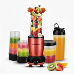 Panasonic Nutriturbo Juicer Blender | Powerful 600W MAX Locked Motor | Juicer, Mixer & Grinder | 2 Smoothie Maker Jars | Copper Motor | Safety Lock | Multi-Purpose Kitchen Appliance | 2 Years Warranty