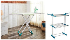 Amazon Brand - Solimo Wooden Ironing Board/Table with Iron Holder, Foldable & Adjustable (116 x 40cm)