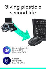 Logitech MK120 Wired USB Keyboard and Mouse Set for Windows, Optical Wired Mouse, Full-Size Keyboard, USB Plug-and-Play, Compatible for PC, Laptop - Black