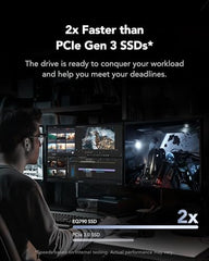 Lexar EQ790 SSD 2TB, M.2 2280 PCIe Gen4x4 NVMe 1.4 Internal Solid State Drive, Up to 7000MB/s Read 5000MB/s Write for Intense Workloads, PS5 PC Gaming
