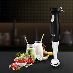 Wipro Elato FCB 104 Countertop Blender | 400 Watts Powerful Copper Motor | 2 Unbreakable Jars | Intelligent Sensor Technology | Smoothie Making Blender | 2-Year Warranty| Silver With Black