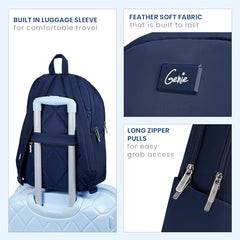 Genie Breezy Laptop Backpack for Women & Girls (17 Inches) | Stylish Office, College & Travel Laptop Backpack | Multi-Compartment, Padded Laptop Sleeve, Water Resistant | Grey