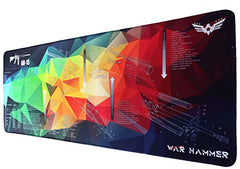 WAR HAMMER GX1050 Extended Size Gaming Mouse Pad| Stitched Edges| Non-Slip Rubber Base|Computer Laptop|Keyboard Mouse Pad for Office & Home (Extended XXL, GX3050 AR120)