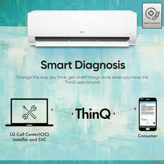 LG 1 Ton 4 Star DUAL Inverter Split AC (Copper, AI Convertible 6-in-1 Cooling, 4 Way Swing, HD Filter with Anti-Virus Protection, Faster Cooling & Energy Saving, TS-Q13JNYE, White)