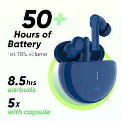 Mivi DuoPods B4 Ear Buds Wireless, 50H Playtime, ENC, 13mm, Bluetooth 5.1