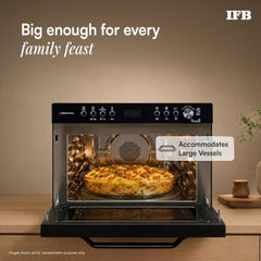 IFB 30L Convection Microwave Oven with 360 Degree Motorized Rotisserie 101 Auto Cook Menus (30BRC2, Black, Auto Defrost, Grill Mode, Combi-Cook Modes, 10 Power Levels)