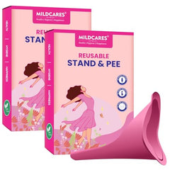 MILDCARES Disposable Stand and Pee Device for Women (Pack of 2, 10 Units Each) | Hygienic Female Urination Device | Ideal for Travel, Public Toilets, Camping & Pregnancy Use