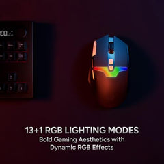 KARNAGE by EVM Inferno Wired RGB Gaming Mouse | 12800 DPI | Instant 825 Sensor | 8 Programmable Buttons | 1000Hz Polling Rate | 14 RGB Modes | 75g Ergonomic Design | Braided Cable | PC/Mac | Black