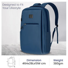 REDHORNS Waterproof 15.6-Inch Laptop Backpack for Unisex Travel Laptop Bag For Office Bag School Bag College Bag Business Bag - Black