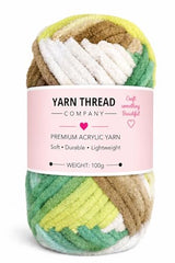 yarn thread company Wool, Plush & Cuddly, Chenille Yarn Supersoft Hand Knitting Wool Ball, (1 Ball/100 Gram Each) Ball Suitable for Craft, Babywear, Baby Blankets, (Parrot Green)
