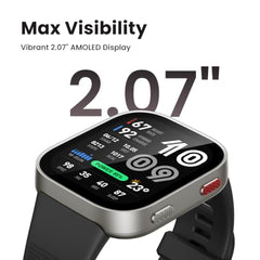Amazfit Bip Max 50mm Smartwatch, 2.07" AMOLED Display, 20 Days of Battery, GPS, 4GB Storage, Offline Maps, Fitness Tracker, Hybrid Training, 150+ Sports, HYROX Mode, 5 ATM for Android & iPhone, Blue