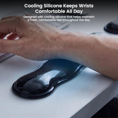 TECPHILE Mouse Pad Wrist Support with Massage Design, Ergonomic Dog Paw Mouse Mat, Pain Relief Memory Foam, Anti-Slip PU Base, Cushion Mousepad Wrist Rest for Gaming, Home, Office, Laptop, Computer