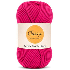 Classyo Acrylic Yarn for Crocheting (100gms x 1 Ball, 4ply) | Soft Wool Crochet Thread | Acrylic Hand Knitting Yarn | Wool for Crochet | For Sweater, Scarf, Hat, Baby Clothes, Purse, Gift Bags and DIY Crafts (Butter, Pack of 1)