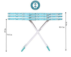 FLIPZON Premium Wooden Turbo Ironing Board/Table with Iron Holder, Foldable & Adjustable (122 x 47cm) (Green)