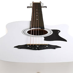 Juârez Acoustic Guitar Kit, JRZ38C/BK 38 Inch Cutaway, 038C with Bag, Strings, Pick and Strap, Black