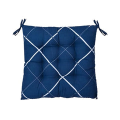 Kuber Industries Microfibre Quilted Chair Cushion/Pad | Chair Back Rest Pillow | Size 45 X 47 X 7 CM | Pack of 1 | Blue