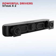 Honeywell Moxie V500 10W Portable USB Wired Soundbar, Speaker for PC,Desktop and Laptop with Volume Control and 3.5 mm AUX,2.0 Channel,52mmX2 Drivers,Plug &Play,2 Yrs Maufacuturer Warranty