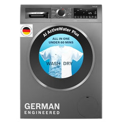 Bosch 10.5/6 KG Inverter Fully Automatic Front Load Washer Dryer (WNA2E4U1IN, 1400 RPM, 14 Wash Programs, LED touch display, Wash & Dry in 60 Mins, Cast Iron Grey)