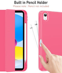 Robustrion Cover for iPad 11th Generation (A16) / 10th Gen Cover Case with [Right Side Pencil Holder] [Auto Sleep Wake] [Soft Back] (2022/2025), Case for iPad 11th 11"/ 10th 10.9" - Yellow