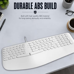 Ant Master 05 Wired USB Keyboard - Full-Size 104 Keys with Numeric Pad | Membrane Silent Typing, 1.3m Cable, Plug & Play | Ergonomic Office & Home Keyboard for PC, Laptop, Mac & Linux – Black